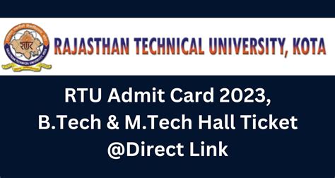 rtu admit card 2023.